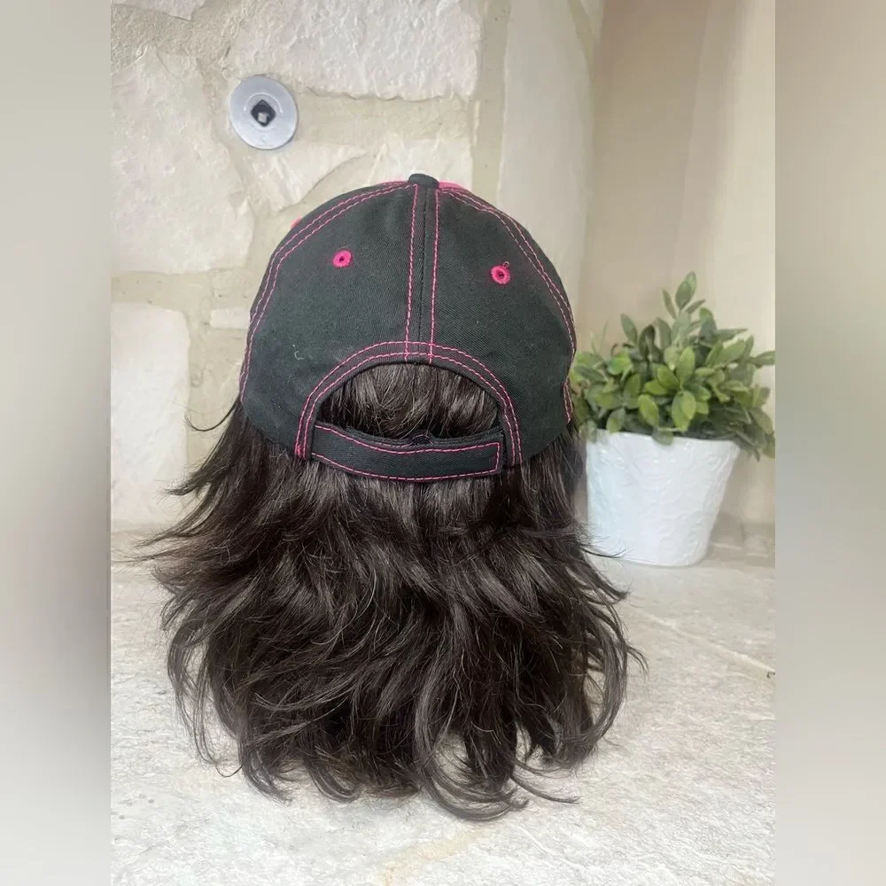Saddle Brat pink/black baseball cap